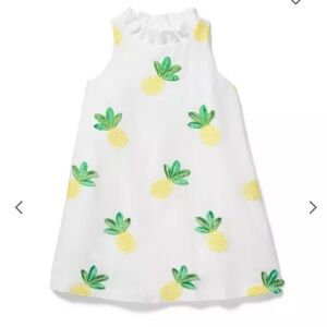 Janie & Jack Embroidered Pineapple Dress, size 4
